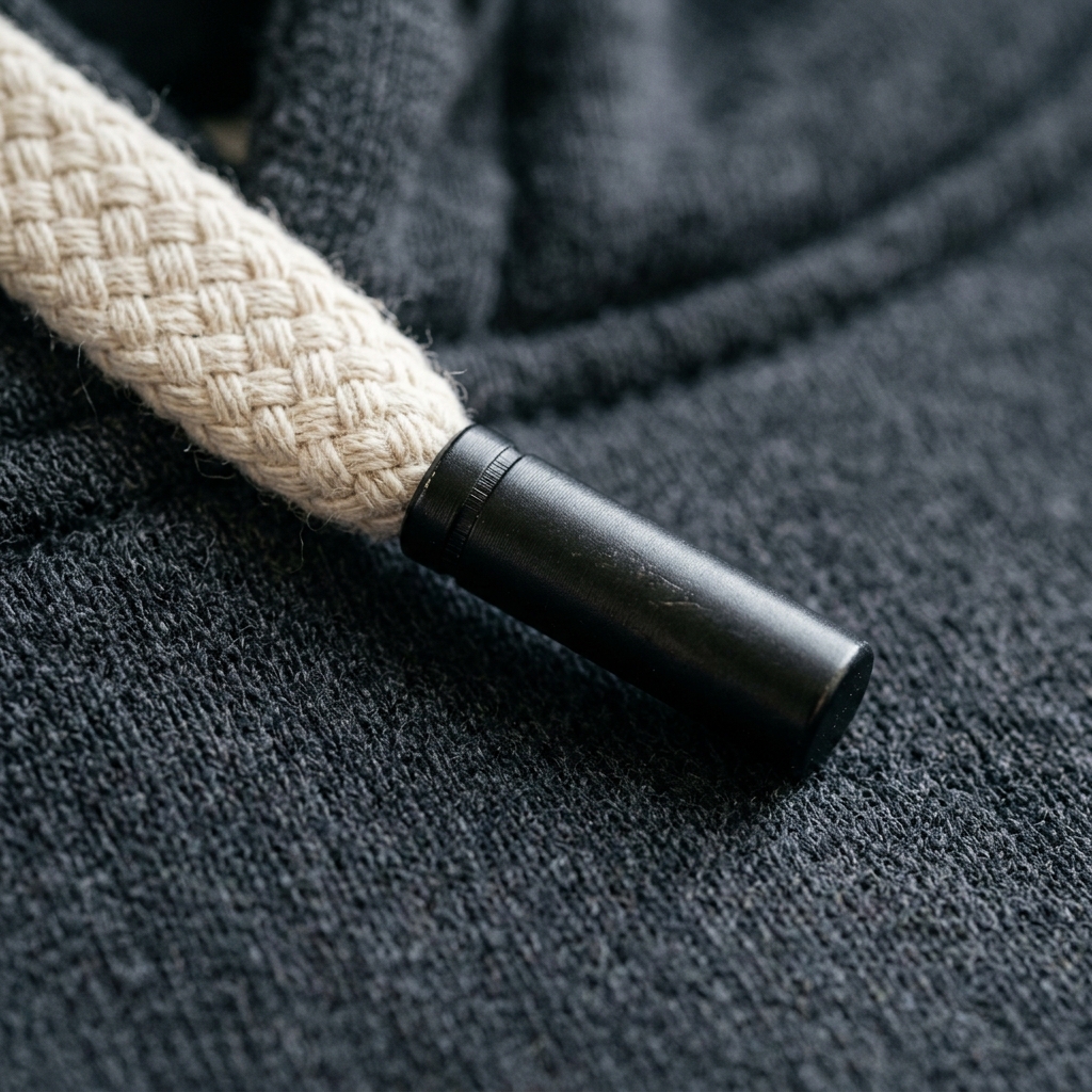 Custom Matte-Black Drawstring Aglet