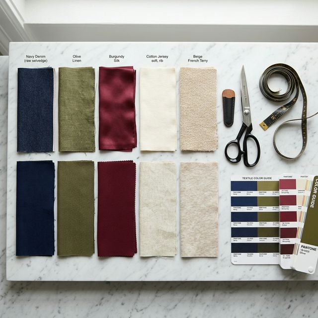 Fabric Swatches on a Table