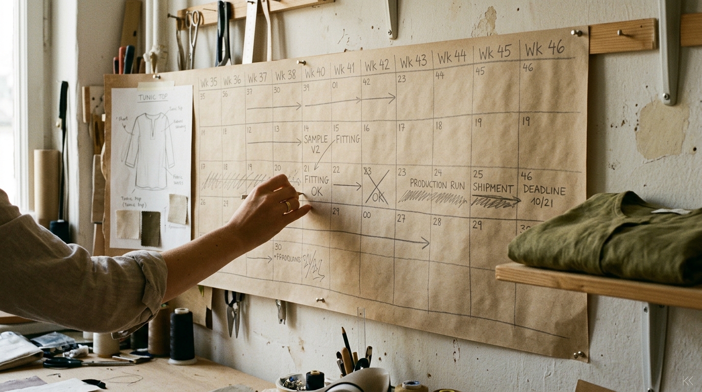 From Sketch to Store: A Real Clothing Production Timeline