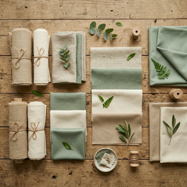 Sustainable Organic Fabrics Flat Lay