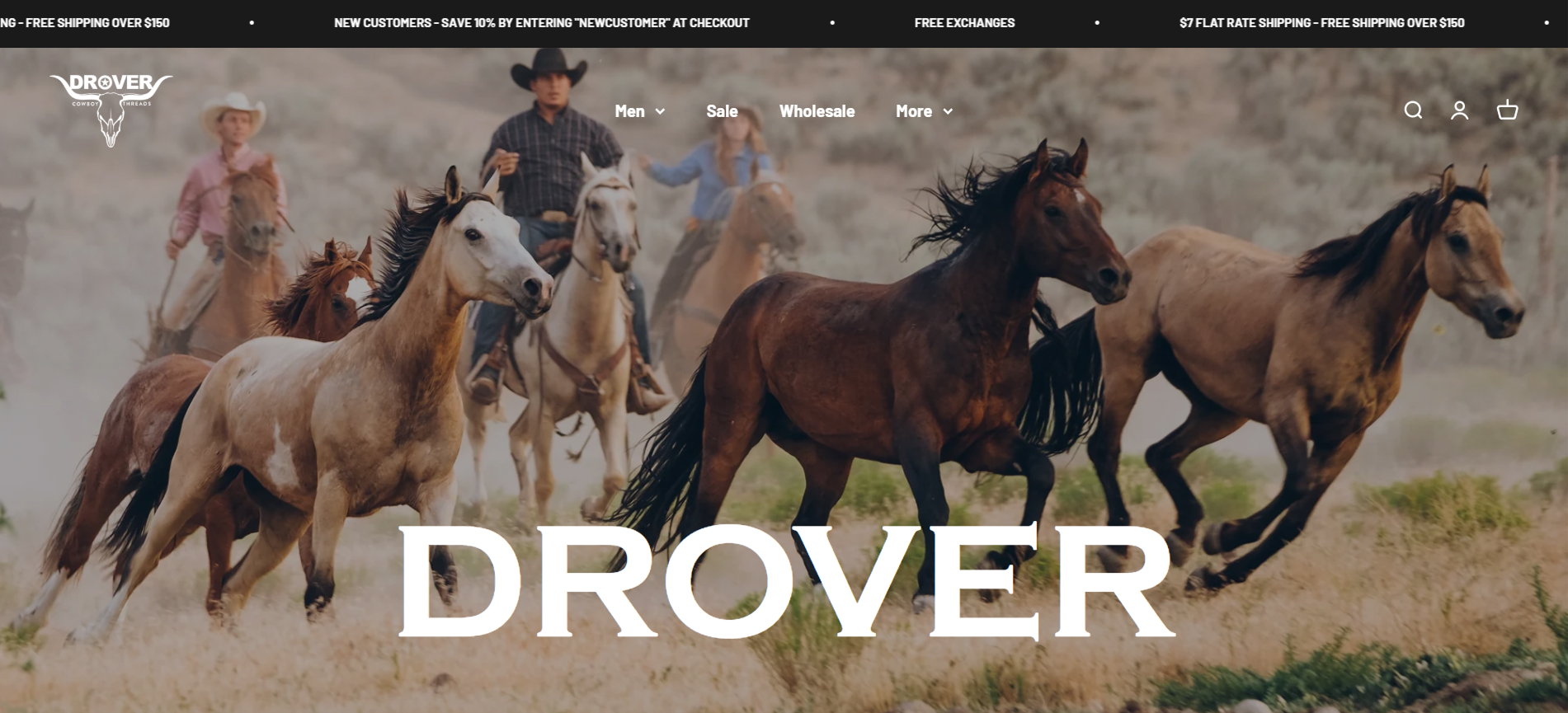Drover Cowboy Threads website